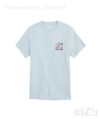 НОВА оригинална светло синя памучна тениска VINEYARD VINES размер L от САЩ