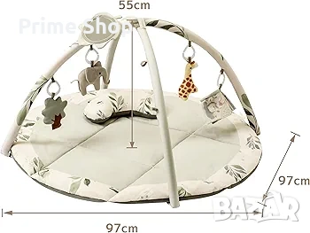 Бебешка активна гимнастика Fortella със сензорни играчки, 97x97 см, снимка 9 - Други - 55046227