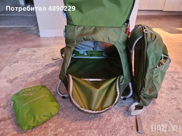 Туристическа раница-кенгуру Osprey Poco AG Premium – Ivy Green, снимка 7 - Кенгура и ранички - 55354619