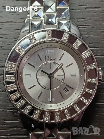 Луксозен часовник с диаманти и сапфири Dior  Christal, снимка 6 - Дамски - 55353806