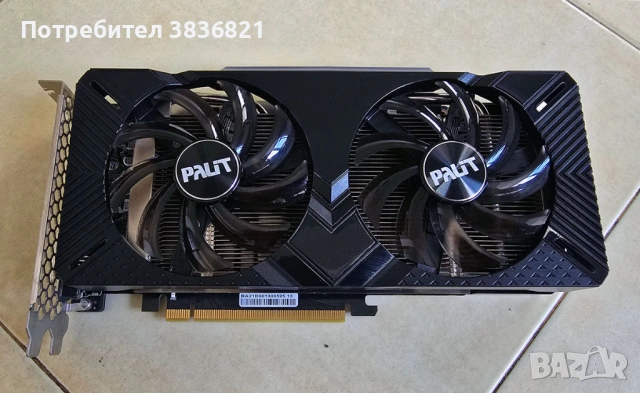 Запазена Palit Geforce RTX 2060 Dual 12Gb, снимка 2 - Видеокарти - 54659072