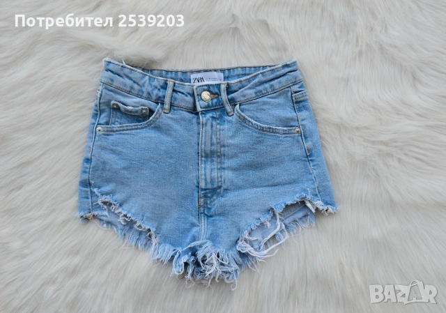 Къси дънкови панталони ZARA - размер XXS , снимка 4 - Къси панталони и бермуди - 55239542