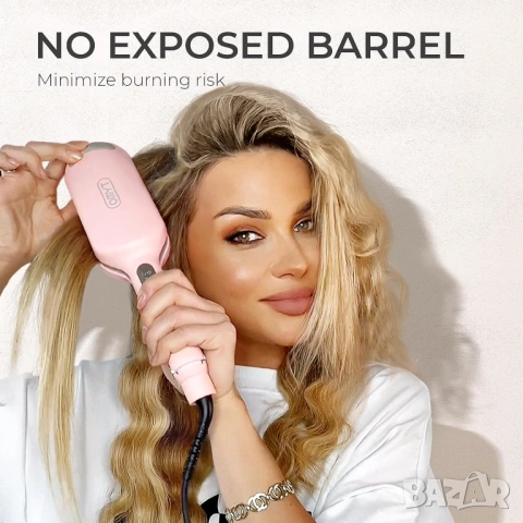 Маша за вълни TYMO ROVY Beach Waves 3 Barrel налична в Pink и Elegant Gold [НОВА], снимка 7 - Преси за коса - 54682080