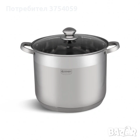 Комплект тенджери от неръждаема стомана , 10 части, Индукция, Многослойно дъно, Капаци от закалено , снимка 7 - Съдове за готвене - 55178971