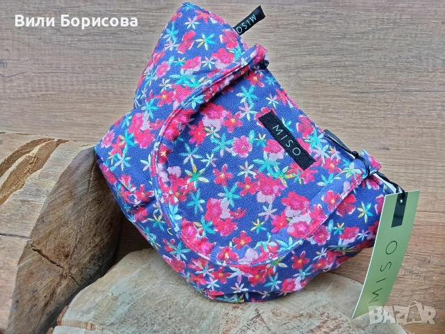 Фешън модел флорална дамска чанта " Miso ",внос от Англия, снимка 2 - Чанти - 54487148