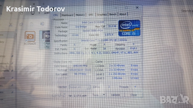 Използван лаптоп Toshiba модел Satellite C850-132, снимка 8 - Лаптопи за работа - 55178520