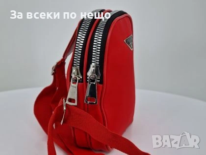 Prada Дамска Червена Раница За През Гърдите Код malkite-29372, снимка 2 - Чанти - 55042052
