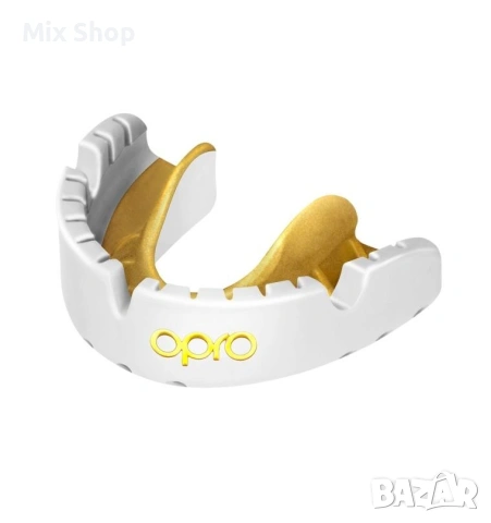 Нов Протектор за зъби Opro Gold, бял/златист