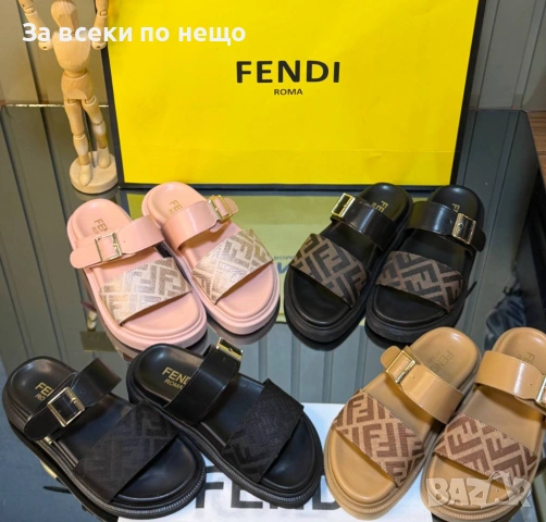 Fendi Дамски Чехли Фенди - Различни Цветове Код SK1401, снимка 3 - Чехли - 54451116