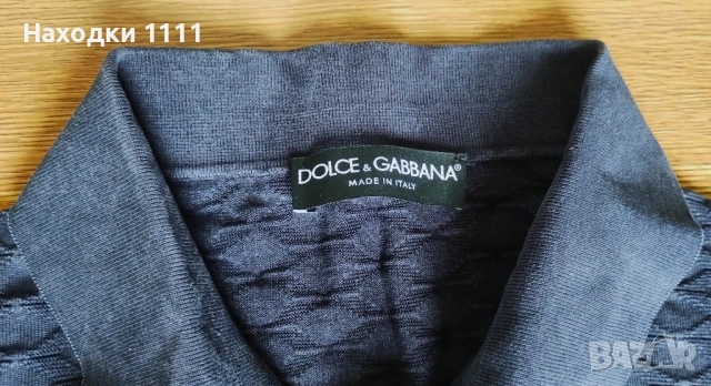 DOLCE & GABBANA Оригинална луксозна мъжка тениска, коприна, размер L, перфектна, снимка 4 - Тениски - 54568855