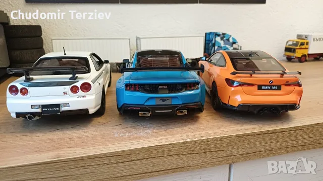 Мащабни модели коли 1:18 / Nissan Skyline / Ford Mustang / BMW M4, снимка 2 - Колекции - 55233248