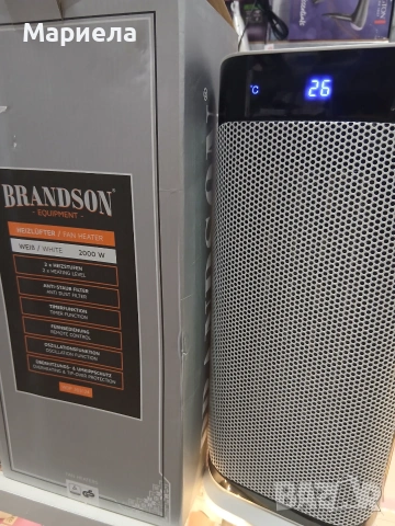 Brandson , 2000 W керамична печка духалка / Дистанционна управление, снимка 9 - Отоплителни печки - 55200866