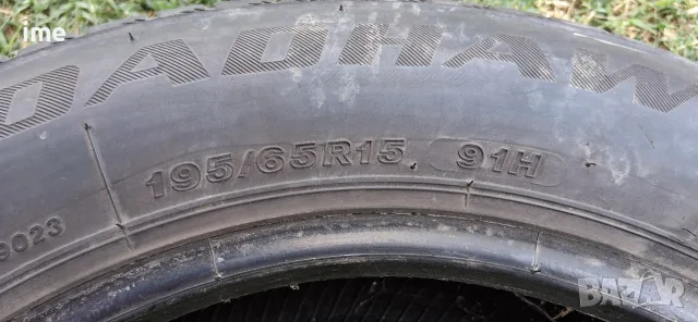 2бр летни гуми 195/65R15. Firestone RoadHawk. DOT 0617. 5 мм дълбочина на шарката. Цената е за 2бр., снимка 5 - Гуми и джанти - 55317965