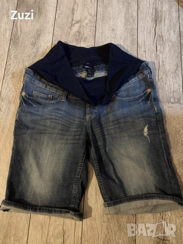 H & M mama, дънкови панталони за бременни, 42 номер, снимка 3 - Панталони - 55619737