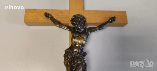 Дървен кръст разпятие Исус Христос#2, снимка 5 - Антикварни и старинни предмети - 54275711