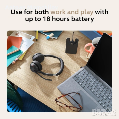 Безжични слушалки Jabra Evolve2 55 Stereo, снимка 7 - Bluetooth слушалки - 54946217