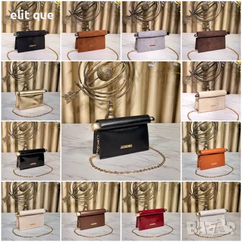 чанти Jacquemus - The Rond Carre clutch ↔️ 20 cm ☘️ ↕️ 11 cm🌸 , снимка 2 - Чанти - 55343191