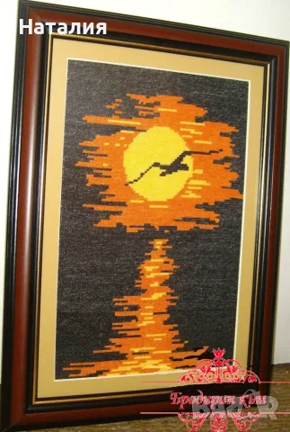 Ръчно бродирани гоблени с рамки , снимка 4 - Гоблени - 55674460