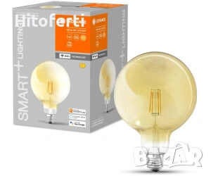 LEDVANCE SMART+ Wlan LED E27 Globe-G125 6W/680lm 2400K gold / messing (AC32968)