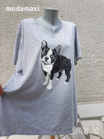 4XL  Сива  блуза Jms  , снимка 2 - Туники - 55269837