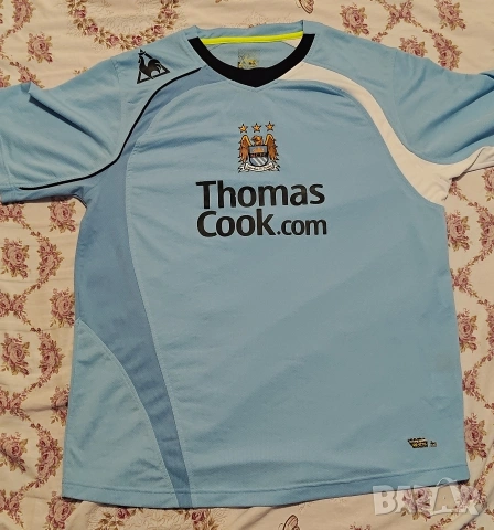 Оригинална ретро фланелка Manchester City – Le Coq Sportif (Thomas Cook) XL