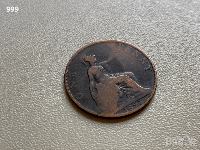 1 пени 1872, 1874, 1889, 1890, 1891, 1893  Великобритания, снимка 14 - Нумизматика и бонистика - 52130202