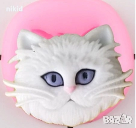 3 Малки глави глава коте котка котки котета силиконов молд форма за фондан шоколад декор, снимка 4 - Форми - 54197305