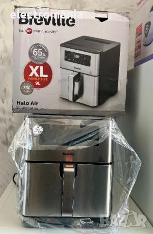ЧИСТО НОВ!!! фритюрник с горещ въздух Breville HaloAir XL 9л, снимка 10 - Фритюрници - 54378673