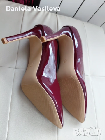 Елегантни обувки бордо р-р 39, снимка 3 - Дамски обувки на ток - 54277501