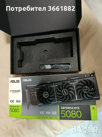 Видео карта ASUS PRIME GeForce RTX 5080 OC Edition, 16GB GDDR7