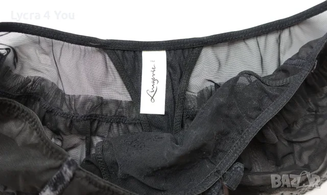 C&A Lingerie черна ефирна тюлена мини пола с вградени прашки, снимка 8 - Бельо - 55418231