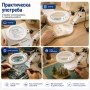 Професионална голяма увеличителна настолна лупа с LED осветление за четене гоблени бродиране шиене, снимка 4