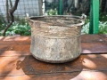 Старо медно менче (бакърче) с кована дръжка – за декорация , снимка 2