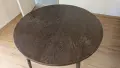 кръгла маса с естествено покритие фурнир, снимка 1