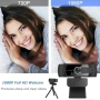 EYONME W6 Full HD 1080P USB уеб камера с микрофон за компютър или лаптоп - 2MP сензор - кодек H.264, снимка 3