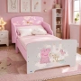 Детско легло Peppa Pig 140x70 см с ламелна основа, MDF, розово, замък и еднорог, от 36 месеца, снимка 3