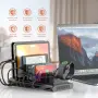 Чисто нова зарядна станция органайзер Alxum 120W 10 Ports USB C PD 60W 18W QC 3.0 за лаптопи таблети, снимка 4