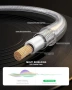 Нови Hi-Fi RCA аудио кабел 1.8 м 2 броя за усилвател саундбар субуфер сребърно ядро 24K позлата, снимка 4
