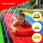 Водна пързалка с три писти и фонтан Kruzzel, с 3 надуваеми дъски, 480x210см, снимка 4