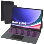 Клавиатурен калъф за Samsung Galaxy Tab 14.6" 7-цветно подсветка безжичен тъчпад AZERTY, снимка 1