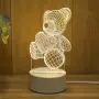 Холограмна 3D LED нощна лампа, 4W, 220V Модели:  Вариант 1: Медуза; Вариант 2: Айфеловата кула; Вари, снимка 5