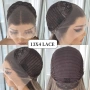 Лейс фронт перука 80 см русо-кафяв микс - синтетична 13х4 Lace Front, снимка 9
