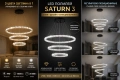 LED Полилей SATURN 70W, 2 кристални ринга, 3 цветни температури, снимка 1