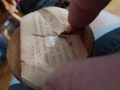 Газена лампа от соца дървена за декорация от соца пирографирана на ПП Люлин фи 7см Н-26см, снимка 7