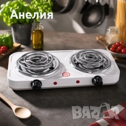 Електрически двоен спирален котлон 2000W – 2 независими плочи, 5 степени 