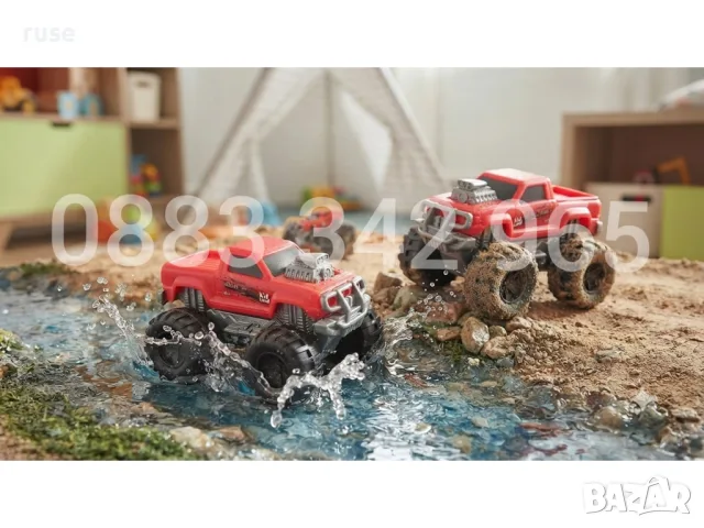 НОВИ! Детска кола Monster Truck 2в1 офроуд суша и вода, снимка 5 - Коли, камиони, мотори, писти - 55397099