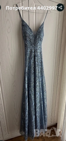 Официална дълга рокля с пайети, снимка 2 - Рокли - 54273927