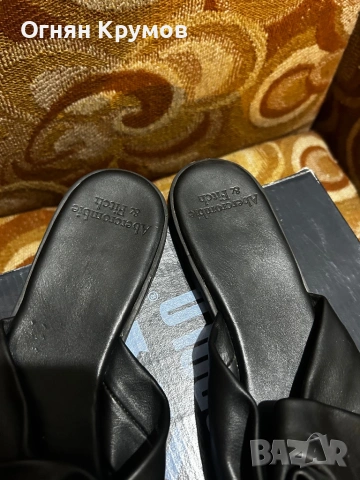 Дамски чехли №38 – черни, с декоративна панделка, снимка 2 - Чехли - 54334401