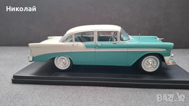 1956 Chevrolet Bel Air 1:24 Hachette/Salvat Diecast Колекционерски модел количка, снимка 8 - Колекции - 55474309