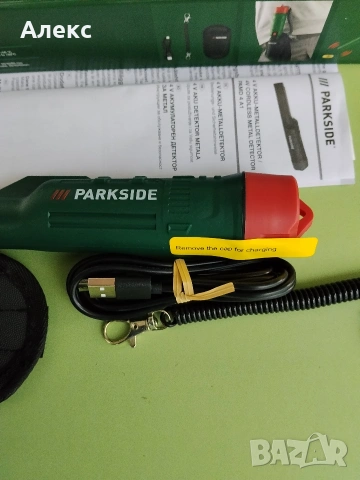 Детектор за метал, водоустойчив пинпойнтер металотърсач PARKSIDE -USB зареждане 3г.гаранция, снимка 3 - Друга електроника - 54369657